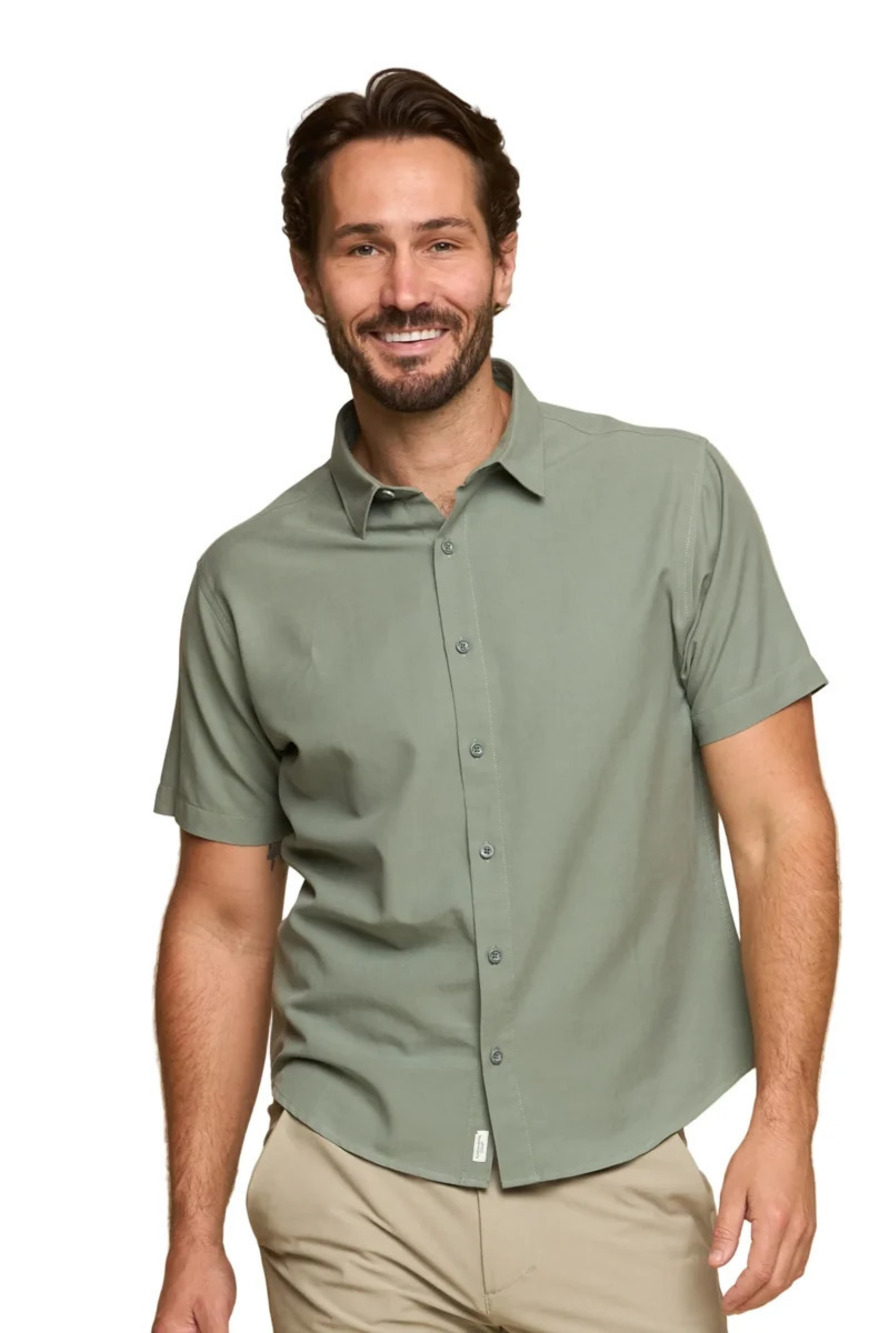 Fundamental Coast Green Stretch Shirt/58002